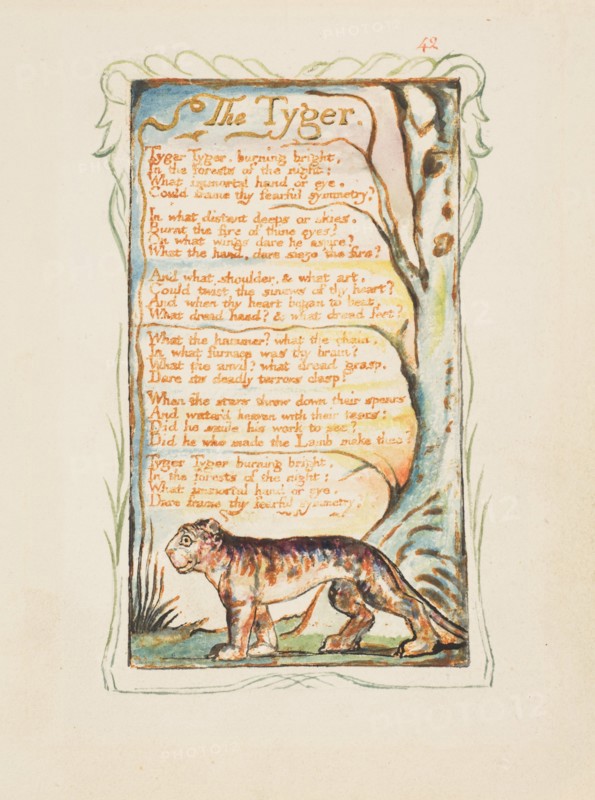 Songs of Innocence and of Experience: The Tyger, ca. 1825. Creator: William Blake.