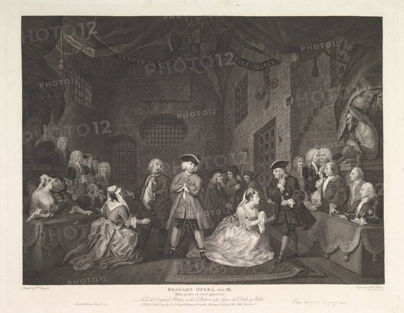 The Beggar's Opera, Act III, July 1, 1790. Creator: William Blake.