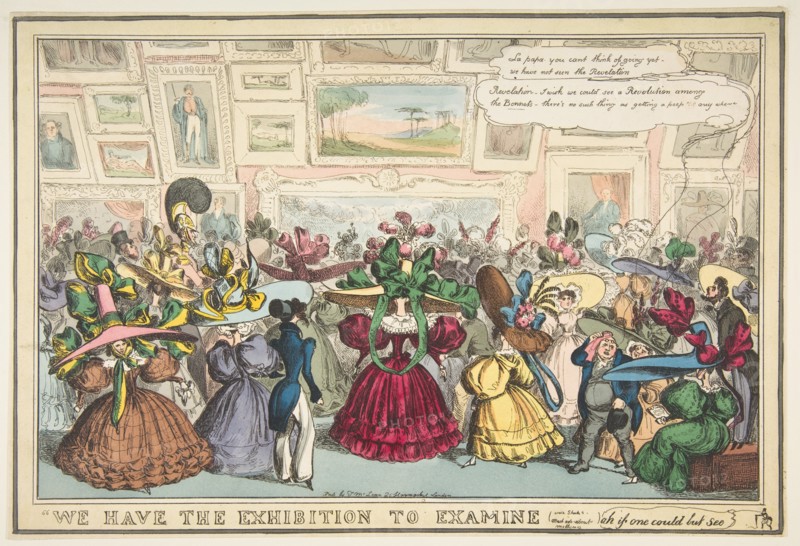 We Have the Exhibition to Examine, 1810-40. Creator: William Heath.