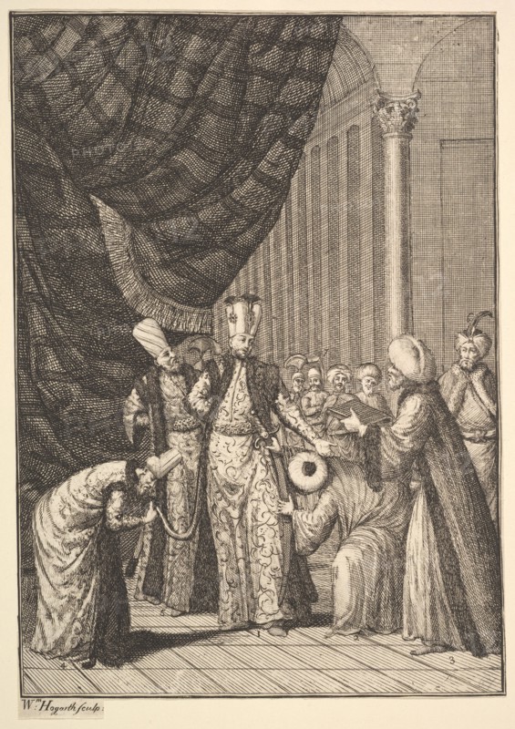 Sultan Ahmed III Crowned in the Mosque at Eyups