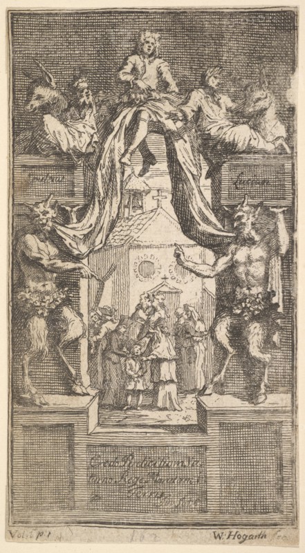 The New Metamorphosis: Frontispiece, Vol.1, 1724. Creator: William Hogarth.