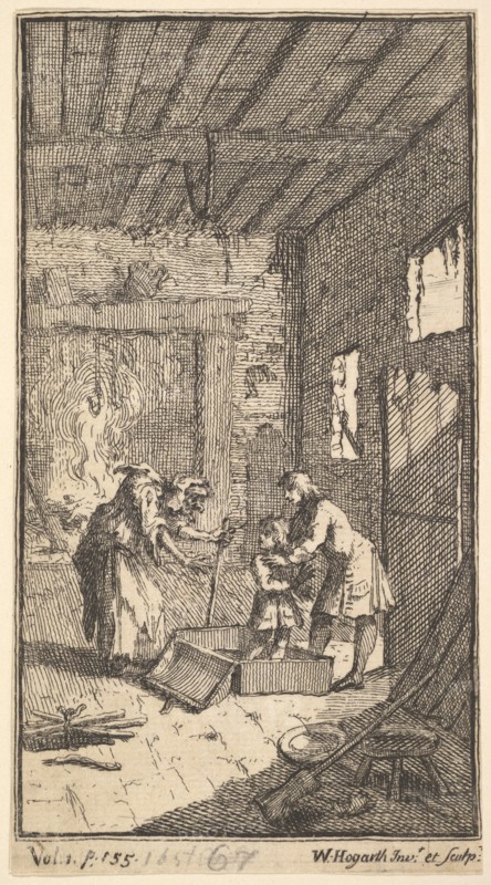 The New Metamorphosis, Plate 4: Invidiosa Releases Fantasio, 1724. Creator: William Hogarth.