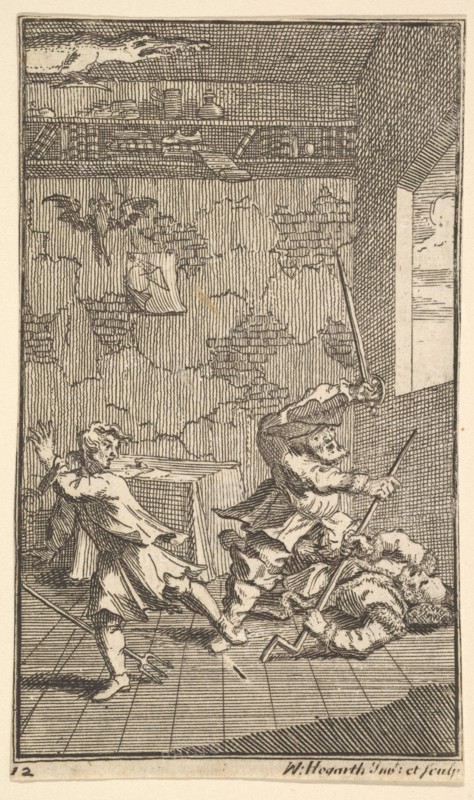 Hudibras Beating Sidrophel and Whachum