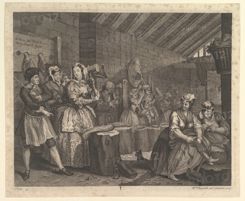 A Harlot's Progress, Plate 4, April 1732. Creator: William Hogarth.