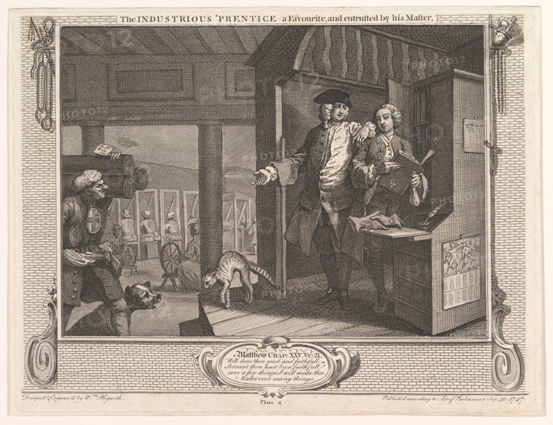 The Industrious 'Prentice a Favorite and Entrusted by his Master
