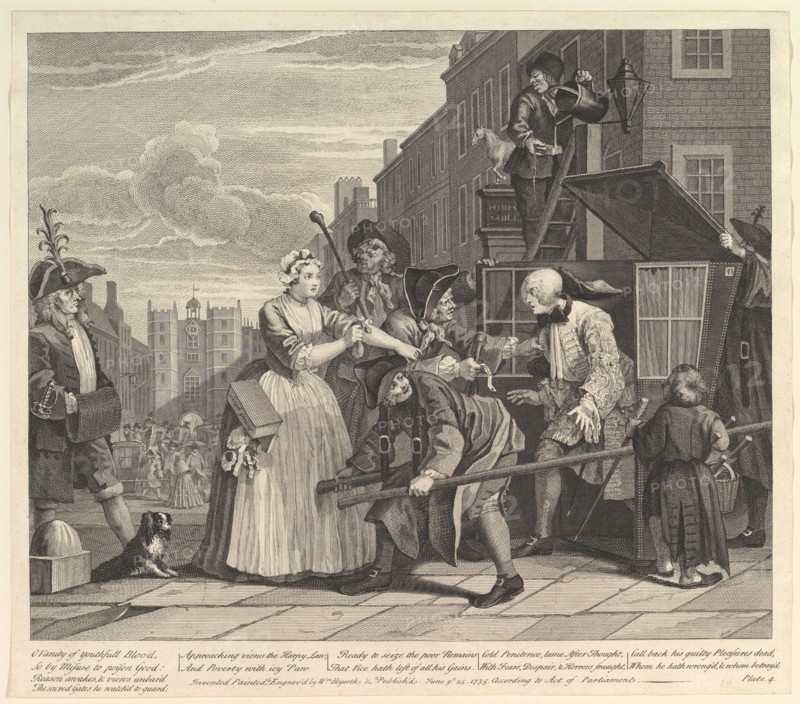 A Rake's Progress, Plate 4, June 25, 1735. Creator: William Hogarth.