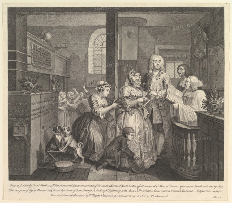 A Rake's Progress, Plate 5, June 25, 1735. Creator: William Hogarth.