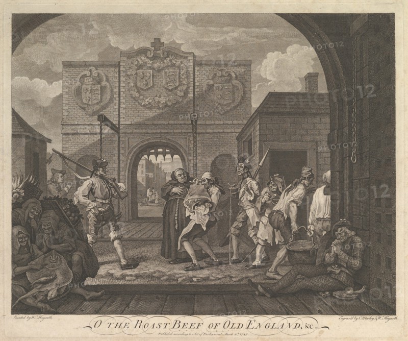 O the Roast Beef of Old England-The Gate of Caiais, March 6, 1749. Creator: William Hogarth.