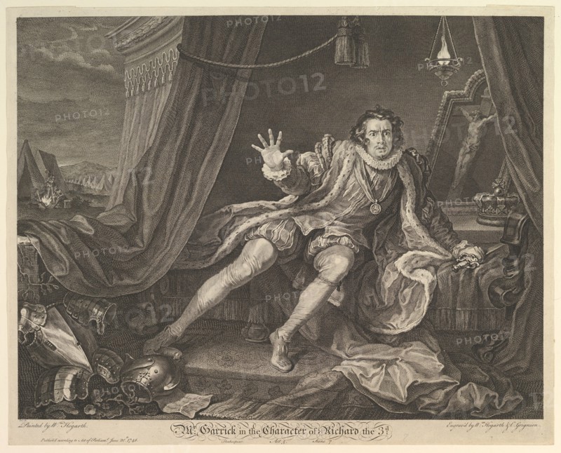 Mr. Garrick in the Character of Richard III, June 20, 1746. Creator: William Hogarth.