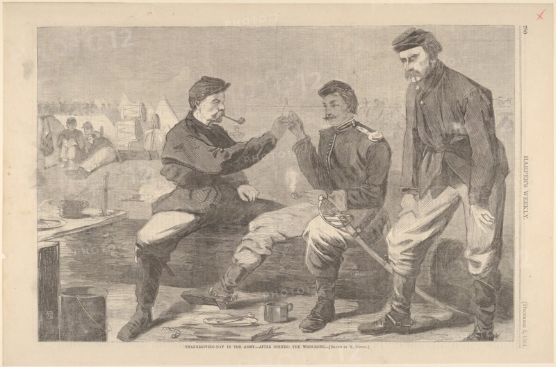 Thanksgiving Day in the Army - After Dinner: The Wish-Bone