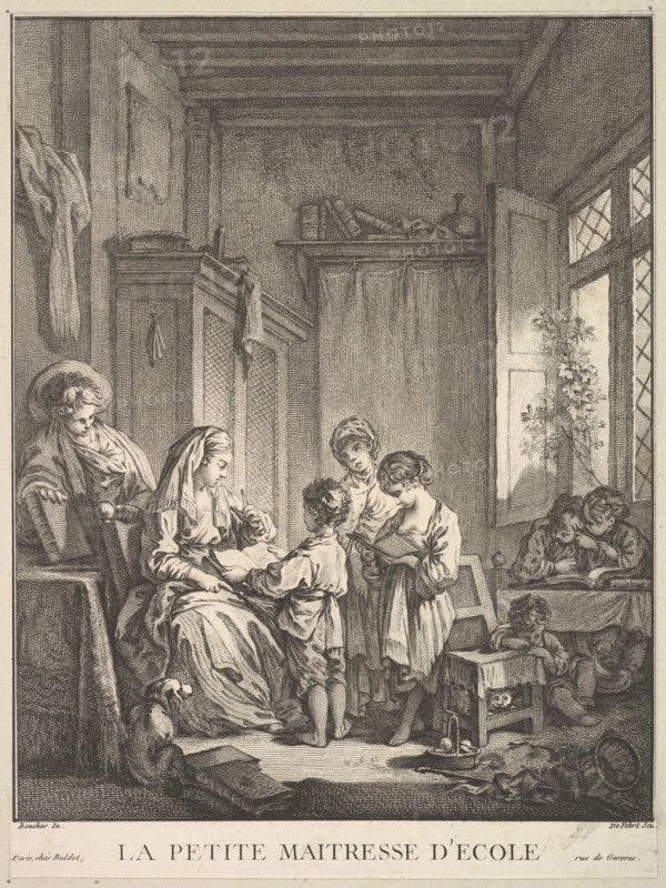 The Little Schoolmistress, mid to late 18th century. Creator: A. J. Defehrt.