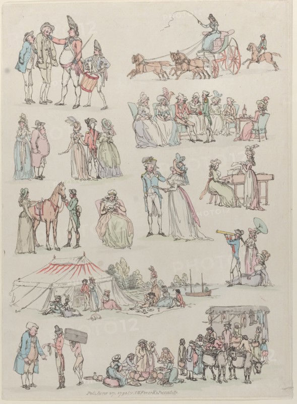 Plate 7, Outlines of Figures, Landscapes and Cattle...for the Use of Learners, June 27, 1790.