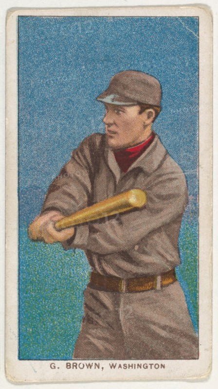 G. Brown, Washington, American League, from the White Border series