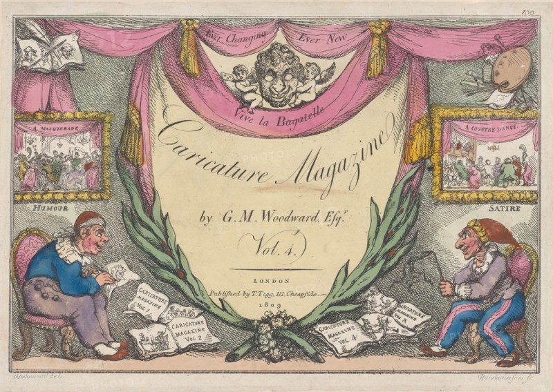Title Page, The Caricature Magazine by G. M. Woodward, Vol. 4, 1809.