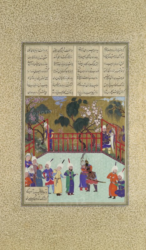 Kai Kavus and Rustam Embrace