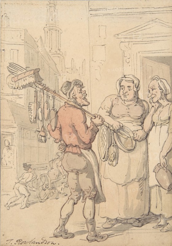 Street Scene: Vendor of Brushes
