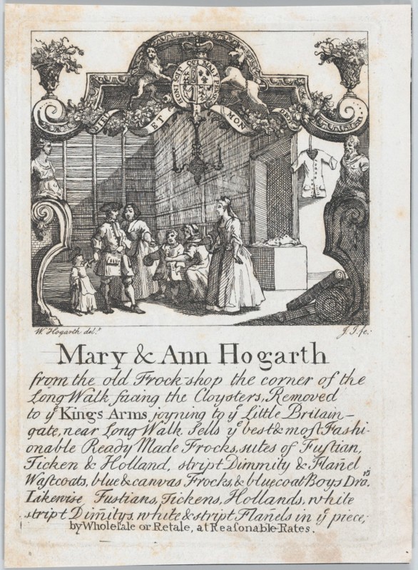 Trade card of Mary & Ann Hogarth