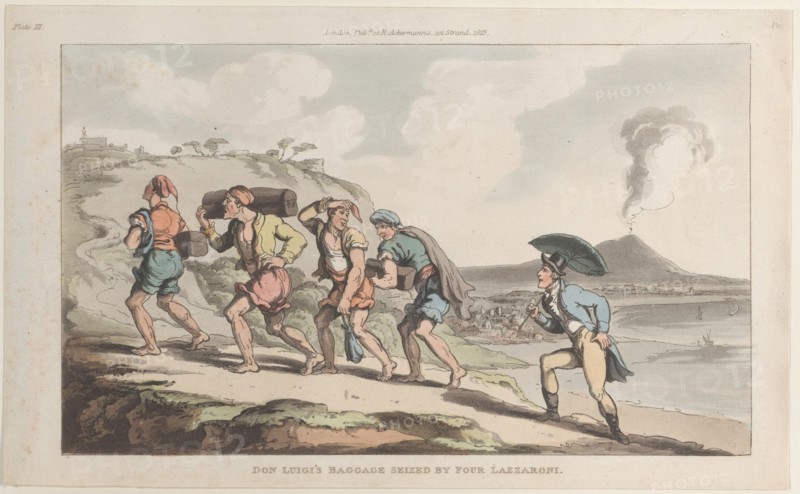 Don Luigi's Baggage Seized by Four Lazzaroni
