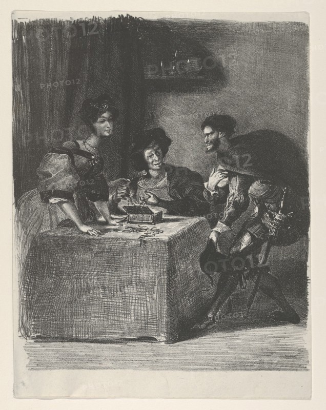Mephistopheles presents himself to Martha (Goethe