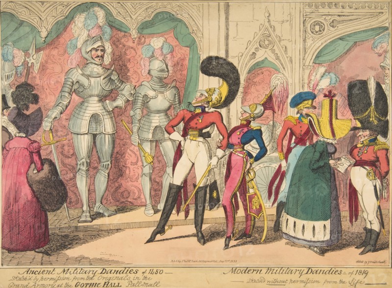 Ancient Military Dandies of 1450 - Modern Military Dandies of 1819
