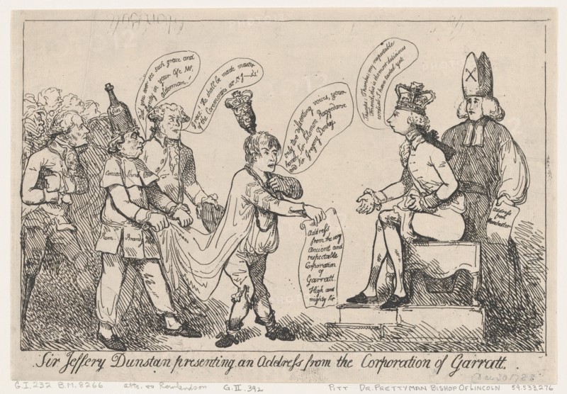 Sir Jeffery Dunstan Presenting an Address from the Corporation of Garratt