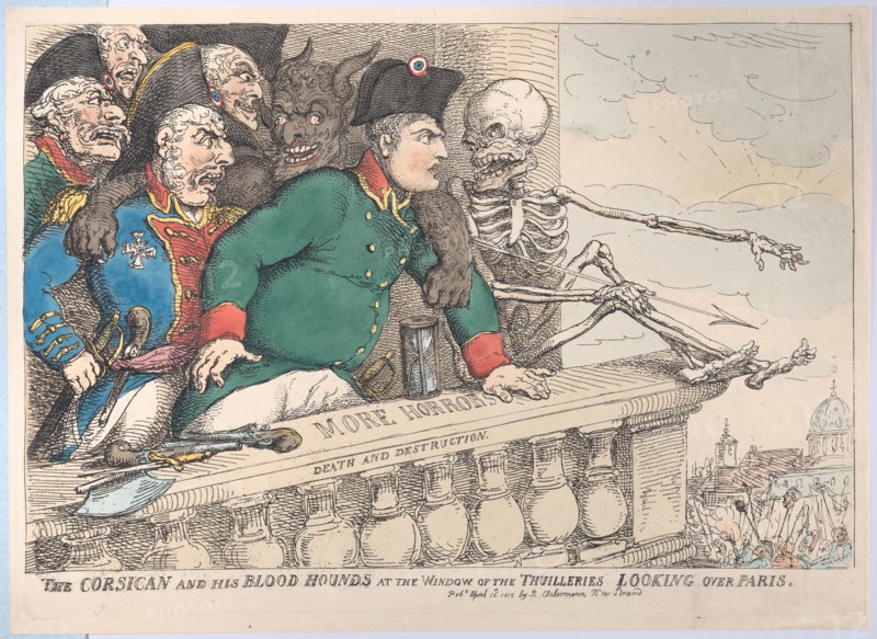 The Corsican and His Bloodhounds at the Window of the Thuilleries Looking Over Paris