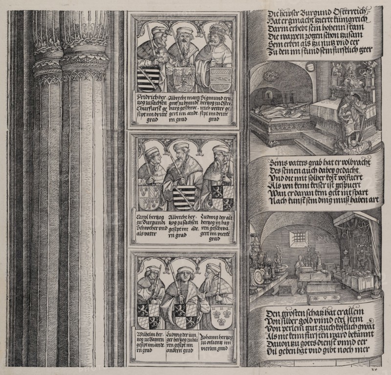 The Tomb Erected by Maximilian for His Father; and The Imperial Treasure; with Portraits of Maximilian's Ancestors and Relatives