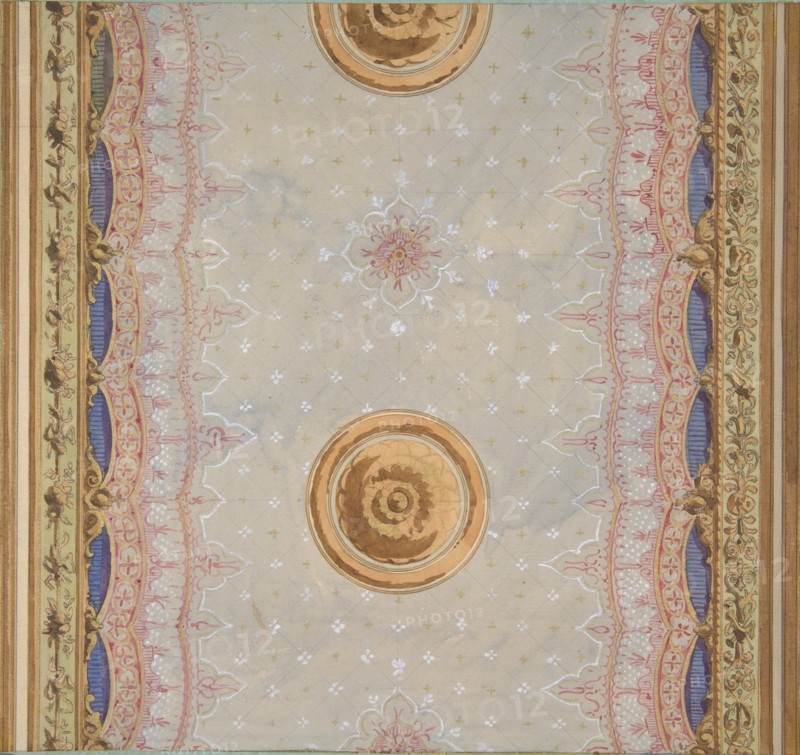 A design for the painted decoration of a ceiling or walls, 1830-97.