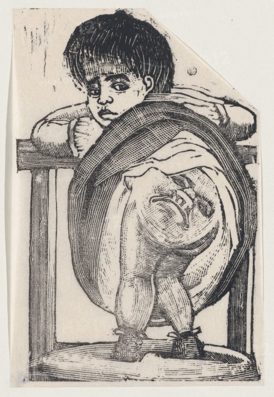A girl with two faces, ca. 1880-1910.