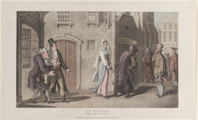 At Avignon, First Sight of Clara, from "Journal of Sentimental Travels in the Southern Provinces of France, Shortly Before the Revolution", December 1, 1817.