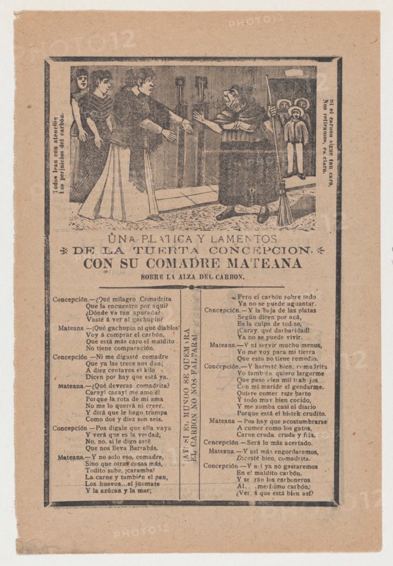 Broadsheet relating to a dialogue between Concepcion and her friend Mateana, 1903.