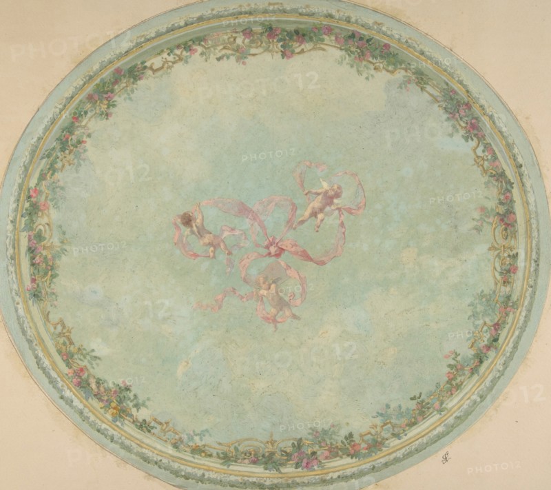 Ceiling Design for the Pless Chateau, Silesia, second half 19th century.