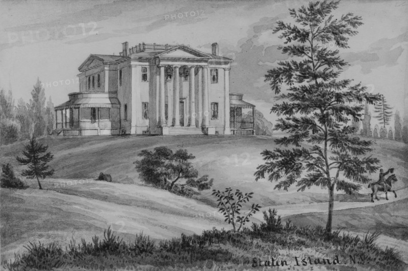 Colonial Mansion on Staten Island, New York, ca. 1872.