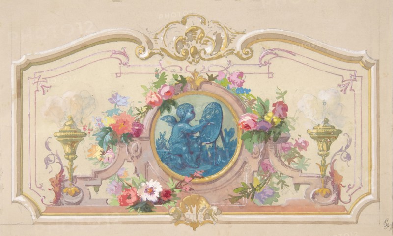 Design fo the Allegory of the Arts, second half 19th century.