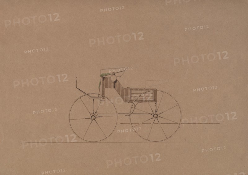 Design for 4 seat Phaeton, no top (unnumbered), 1850-70.