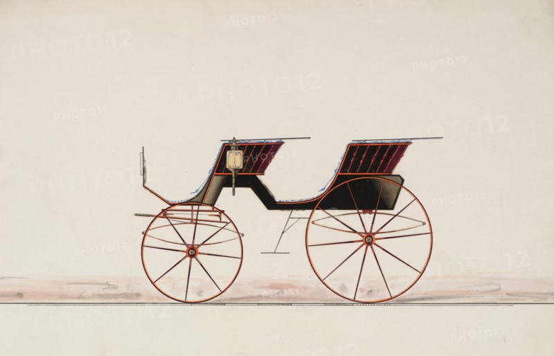 Design for 4 seat Phaeton, no top (unnumbered), 1950-1970.