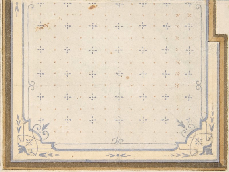 Design for a ceiling, 1860-1900.