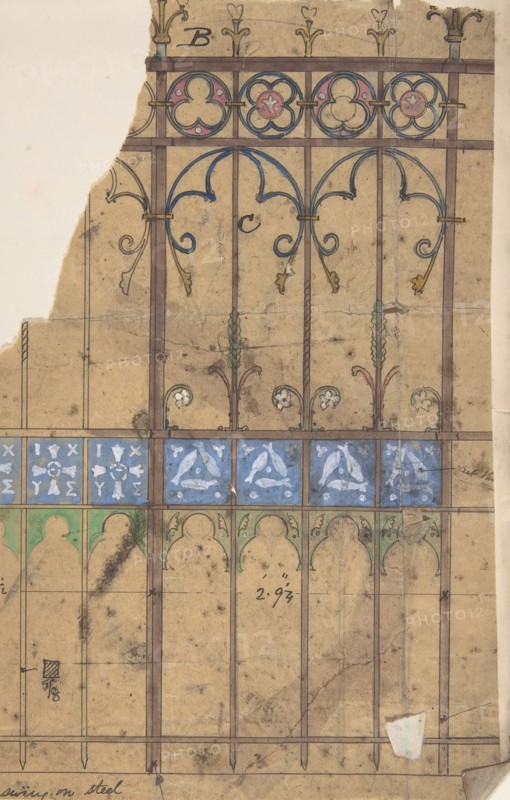 Design for a Church Gate, ca. 1880.