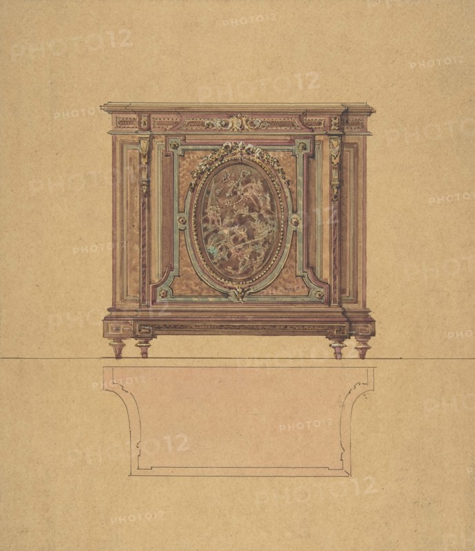 Design for a Commode, ca. 1870-80.
