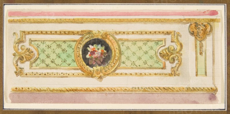 Design for a Decorative Wall Panel, 19th century.