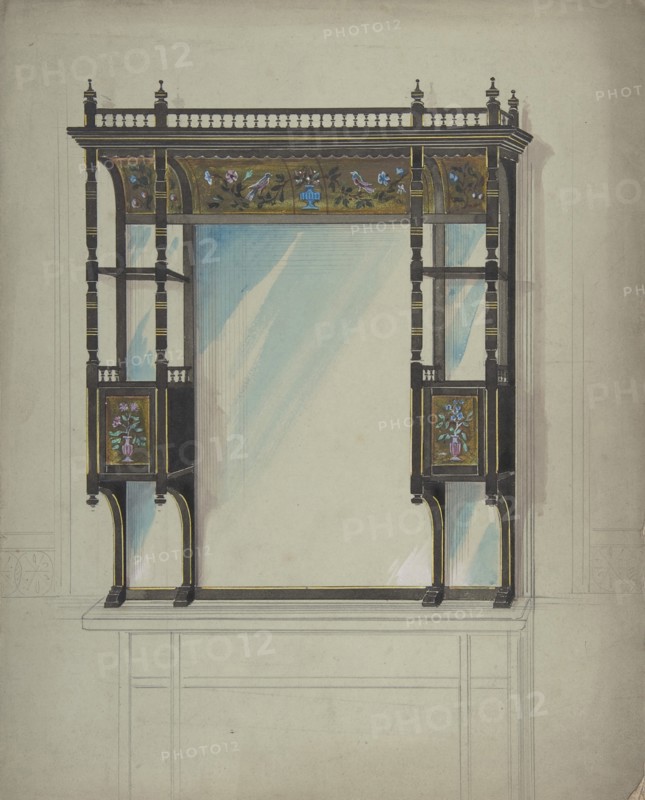 Design for a Mirror over a Mantel, 1840-99.