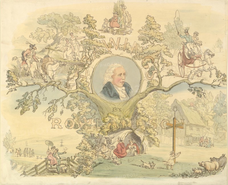 Design for a Titlepage in the Manner of Rowlandson, 1858-1914.