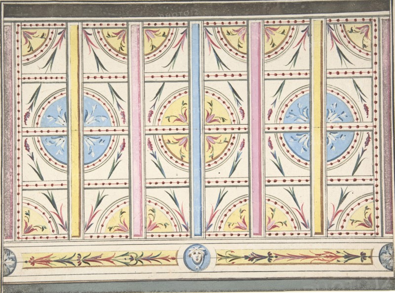 Design for a Wall Decoration, ca. 1800.