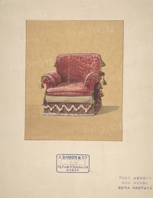 Design for an Armchair, 19th century.