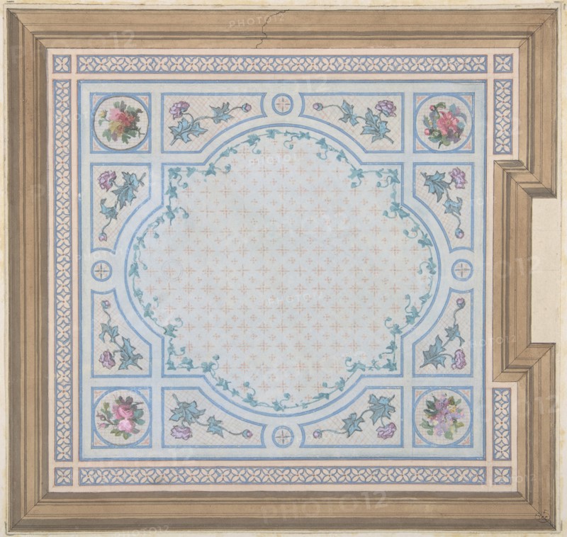 Design for Bathroom Ceiling, Hôtel Cahen d'Anvers, second half 19th century.