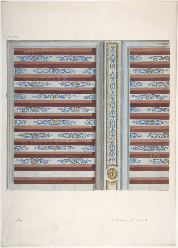 Design for Ceiling, Château de St. Aubin, second half 19th century.