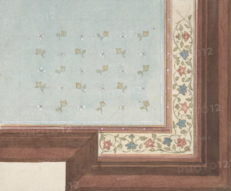 Design for Ceiling, Hôtel Hope, 1867.