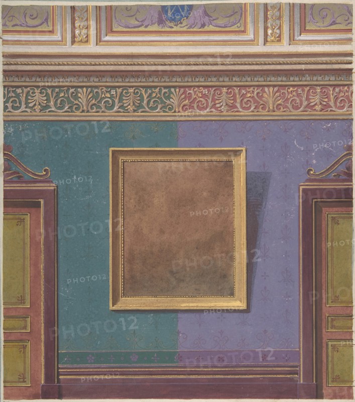 Design for Elevation of the Duchess of Newcastle's Bedroom, Hôtel Hope, 1867.