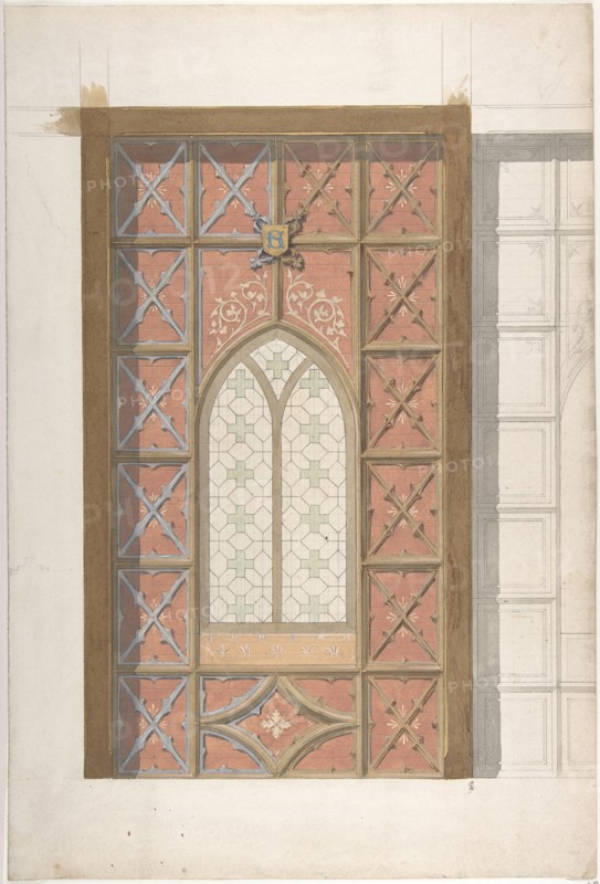 Design for Elevation of Window, Saint Clotilde, second half 19th century.