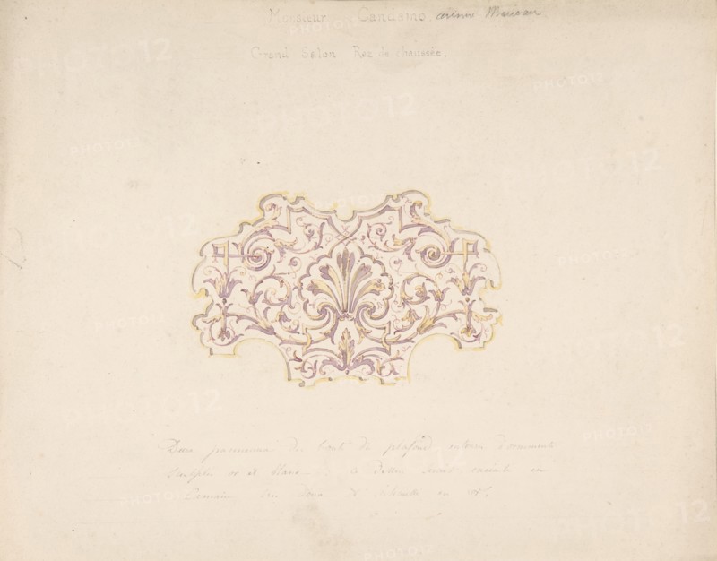 Design for Grand Salon, Ground Floor, Hôtel Candamo, ca. 1873.